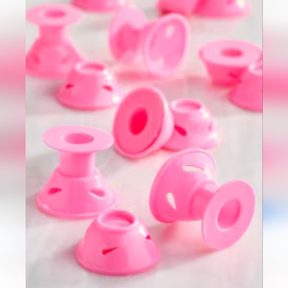 Vibrant Tresses Heatless Hair Curlers 2 Sizes Set of 20 Pink